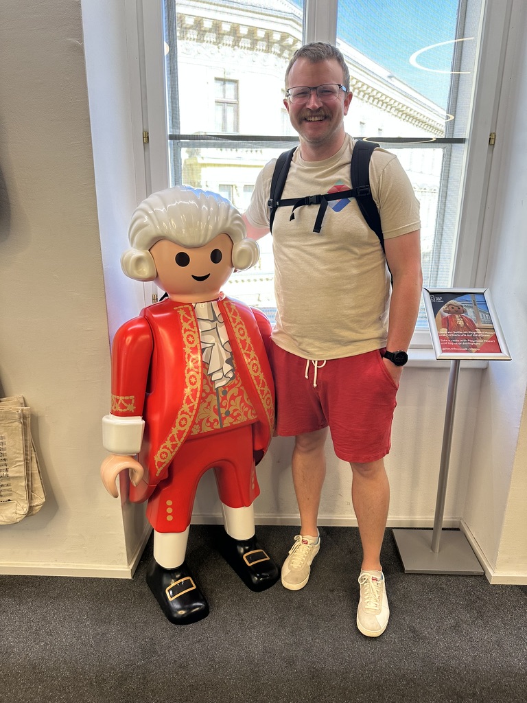 With Playmobil Mozart in Vienna at RubyConf Austria