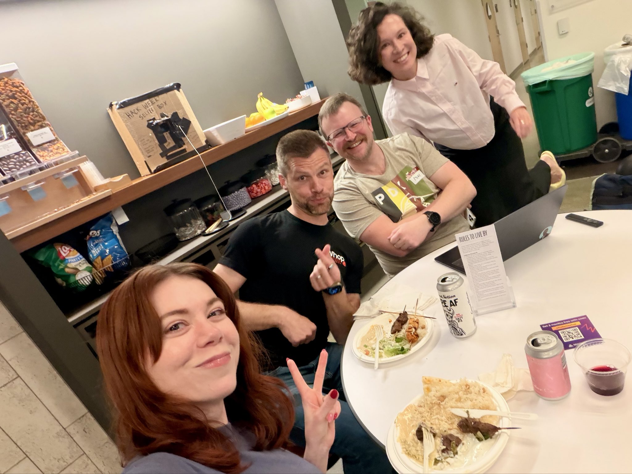 Sitting with friends at SF Ruby Meetup